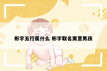 彬字五行属什么 彬字取名寓意男孩