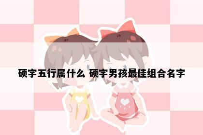 硕字五行属什么 硕字男孩最佳组合名字