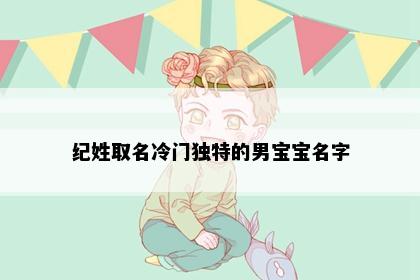 纪姓取名冷门独特的男宝宝名字
