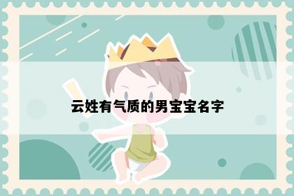 云姓有气质的男宝宝名字